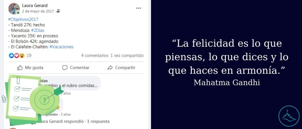 Viaje a Positaña Festejar logros“La felicidad es lo que piensas, lo que dices y lo que haces en armonía.” Mahatma Gandhi